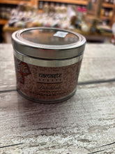 Load image into Gallery viewer, Namaste secrets scented candle in Tin with glass lid
