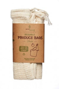 Organic Produce Bags & Bread Bag - 3 Pack